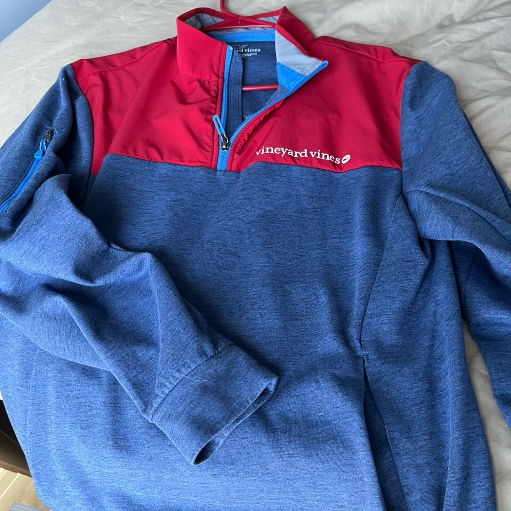 Vineyard Vines color block 1/4 zip pullover